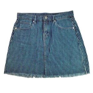 BlankNYC | Blue & White Stripe Denim Mini Skirt Size 26